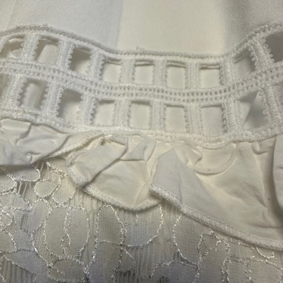 Ebony Bea 3X white hollowed lace dress - Picture 9 of 14